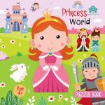 Booktopus Square Puzzle Board Book - Princess World Learning Puzzle with Easy Grip Pieces - Educational Toys for Kids 4+ Years - Motor Skil
