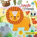 Booktopus Square Puzzle Board Book - Jungle Friends Learning Puzzle with Easy Grip Pieces - Educational Toys for Kids 4+ Years - Motor Skil