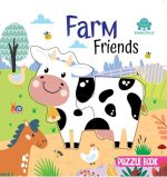 Booktopus Farm Friends Puzzle Board Book World Learning Puzzle with Easy Grip Pieces - Educational Toys for Kids 4+ Years - Motor Skills De